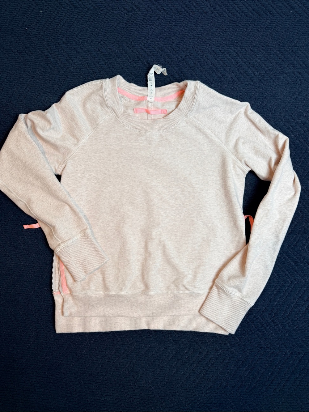 lululemon athletica Girls' Light Pink Pullover Sweatshirt with Coral Trim
